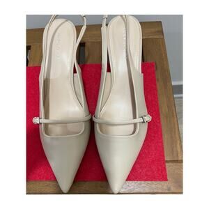 Marc Fisher Alorie Pump dress shoes ,Sling  back  bone/ivory  sz 11 m